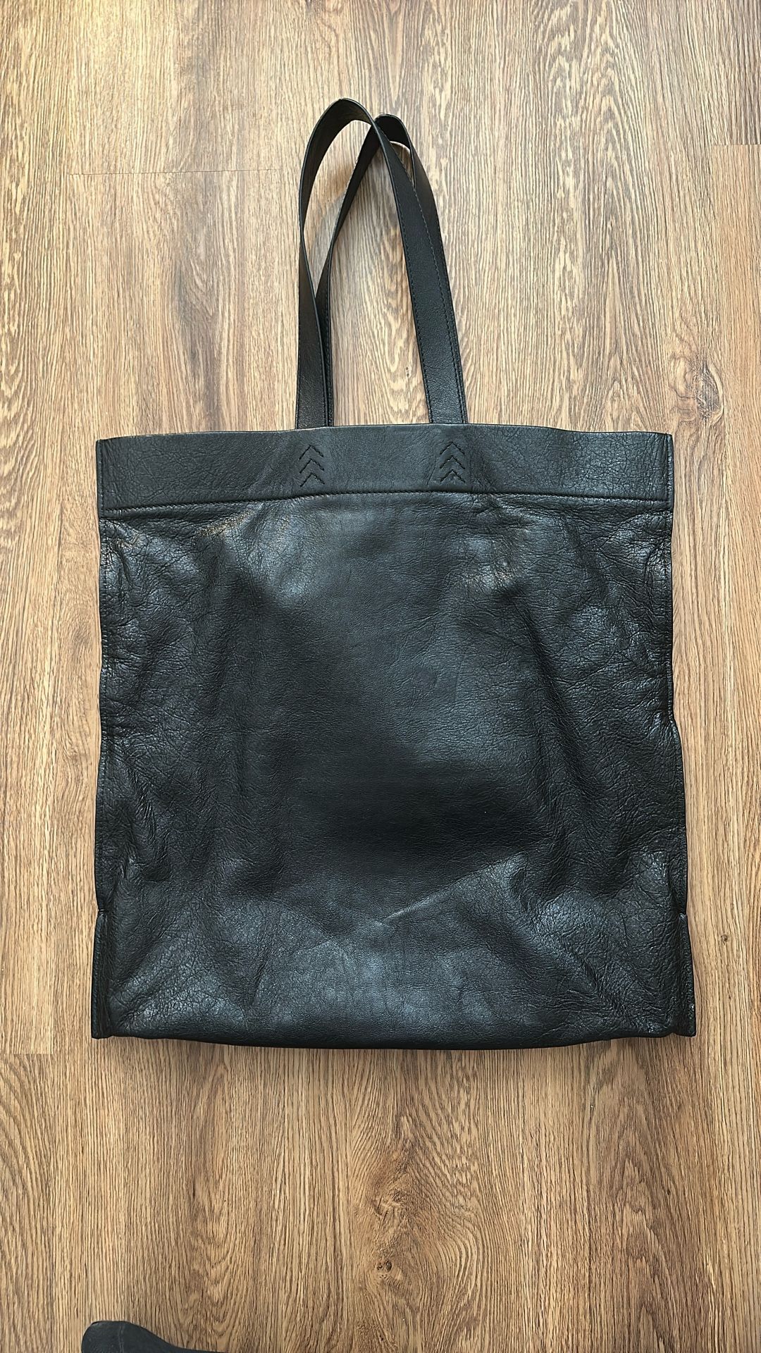 Balenciaga “I Love Techno” Leather Tote Bag