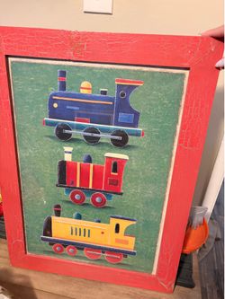 Vintage School Train Frame/Poster