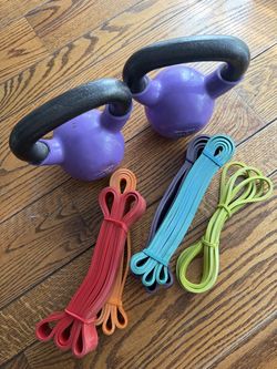 Kettlebells and resistant bands
