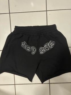 Black Graphic Sp5der Shorts