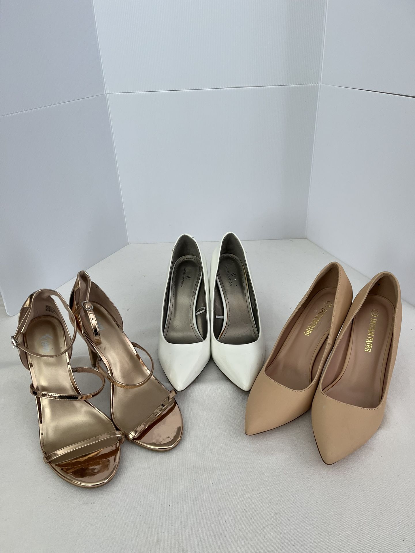 3 Pares De Zapatos De Mujer 2 #9 Uno 8.5