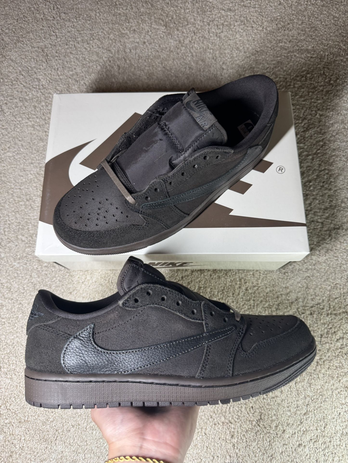 Jordan 1 Retro Low Brown Velvet Size 9