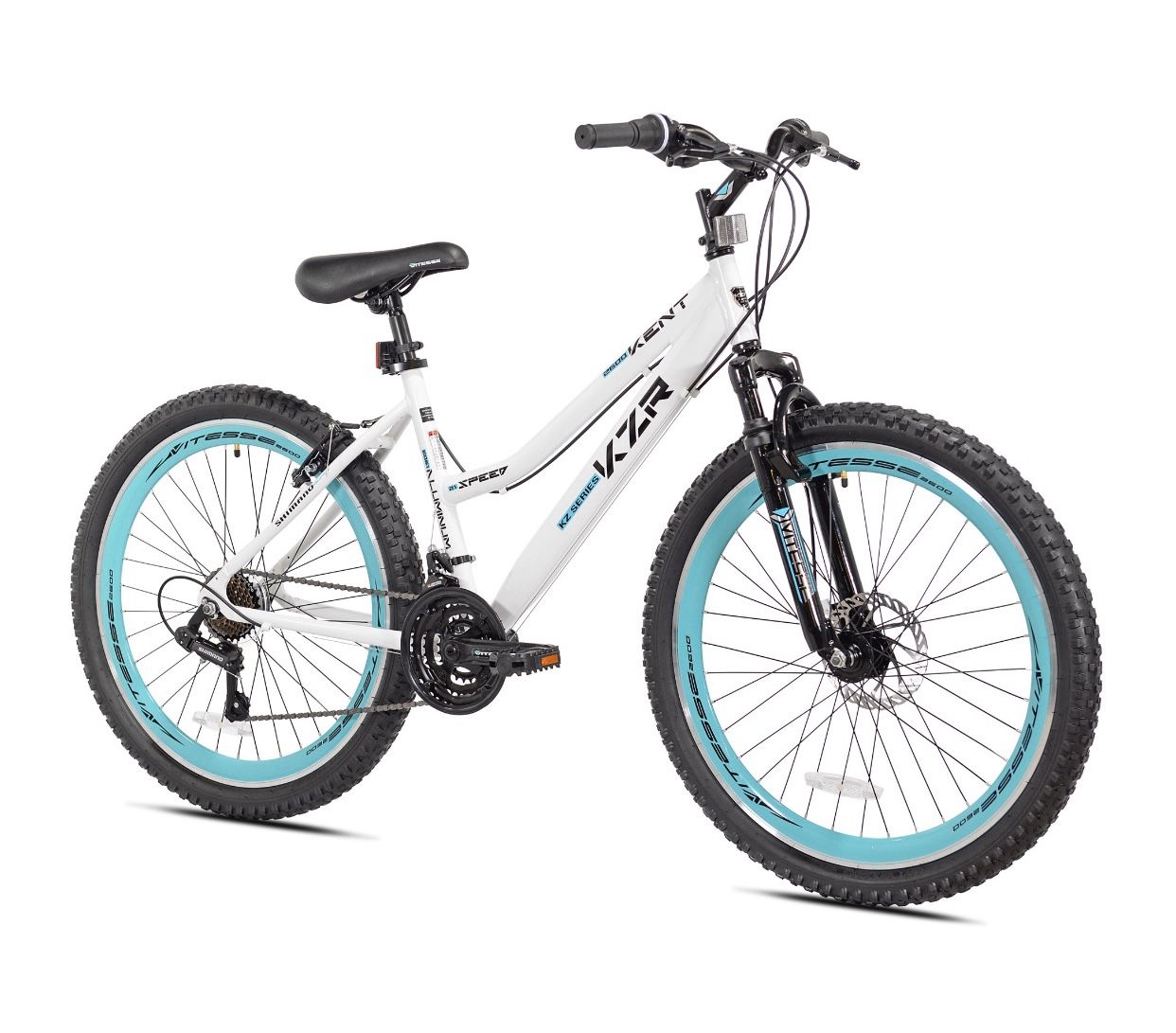 Kent 26" KZR Mountain Women's Bike, White/Teal