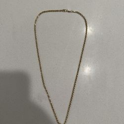14k Yellow Gold Rope Chain 18 Inch