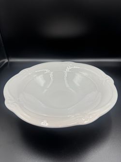 Southern Living at Home Gallery Collection White Porcelain Serving Bowl 11" X 2