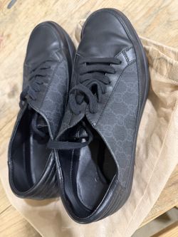 Authentic Gucci GG Supreme Black Sneakers – Gucci Size 9