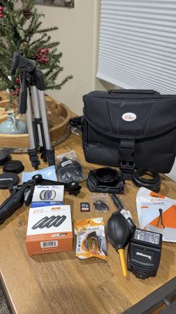 Camera Accessories Kit - Tripod | Lenses | Flash