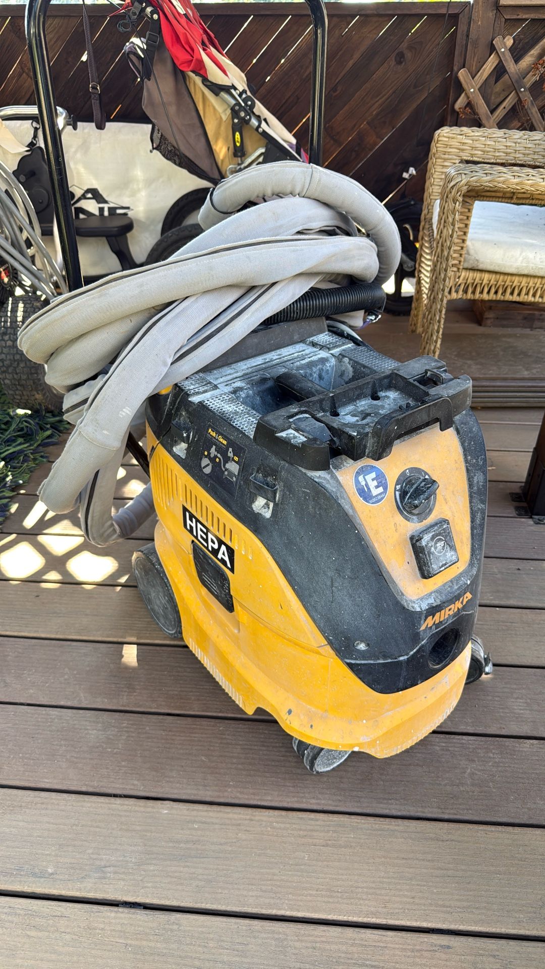 Mirka HEPA Dust Extractor 1230 – Professional Sander Vacuum – Auto-Start + Hose