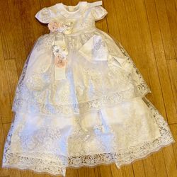 ✨ Ropón de Bautizo para niña (1–2 años) ✨ / ✨ Detachable Baptism Gown for Girls (1–2 years) ✨ 