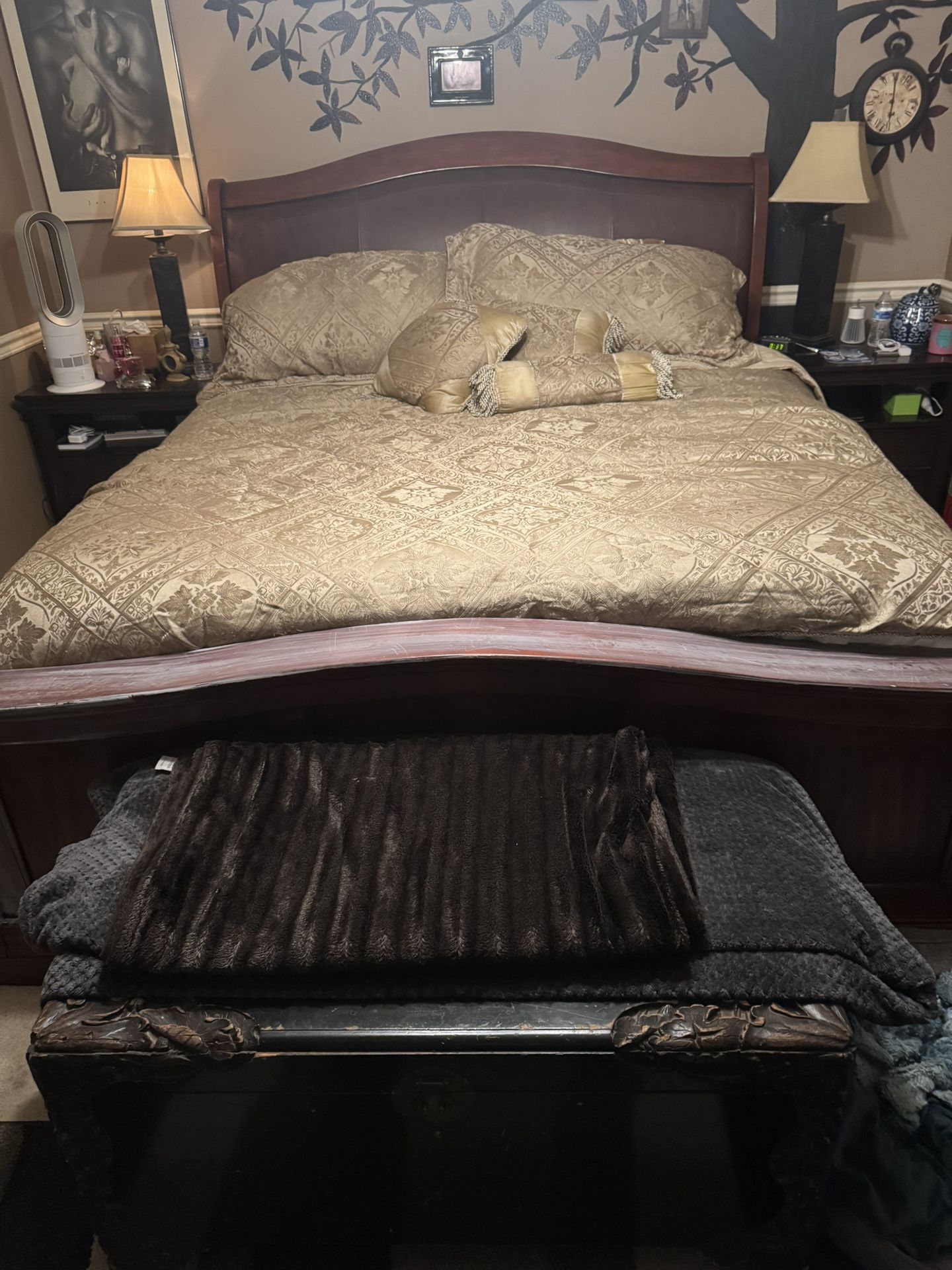 Eastern King Size Bed with or Without Mattress