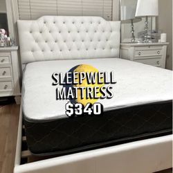 Queen Size Bed Frame With Pillow Top Mattress Included