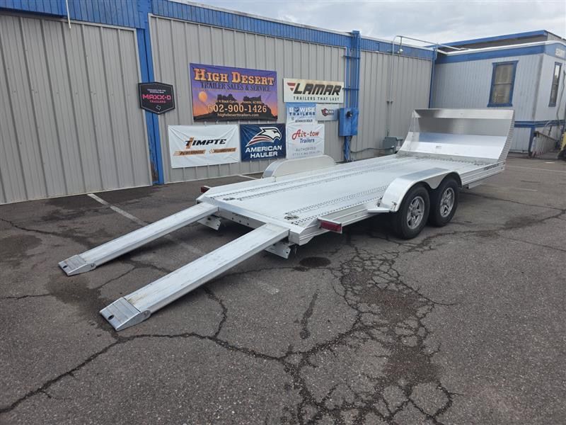 2023 Featherlite Used Aluminum Car Hauler 17.5’ - Rock Guard - E Trac - Alum Wheels