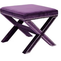 New Safavieh Dark Purple Ottoman 