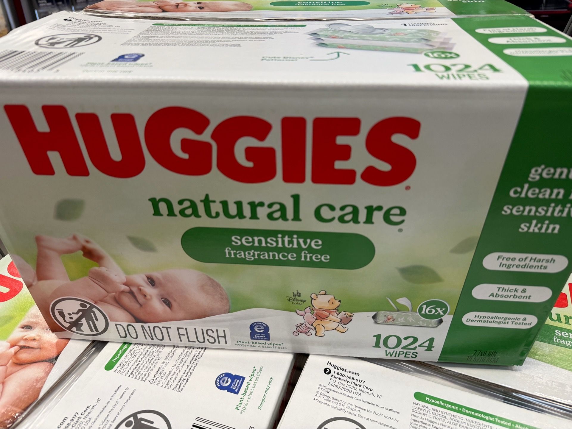 Huggies Nature Care 1024 Wipes - $30 each box