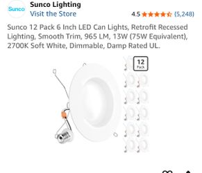 12 pack 6 inch LED Can Lights