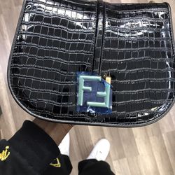 Black Fendi Snakeskin Bag