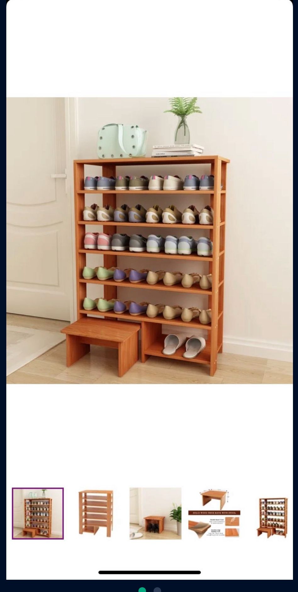 Shoe Rack With Step Stool