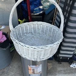 Big White Wicker Basket