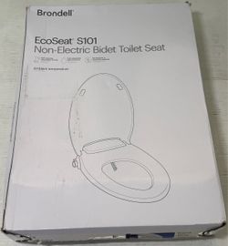 Brondell Ecoseat S101 Non Electric Bidet Toilet Seat Round White Dual Nozzle