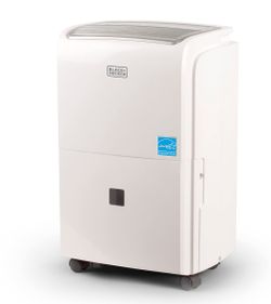 BLACK+DECKER 1500 Sq. Ft. Dehumidifier For Medium To Large Spaces And Basements, Energy Star Certified, Portable, BDT20WTB , White