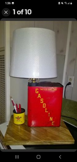 Very Unique Desk Light Pen Holder Gas Can Pennzoil