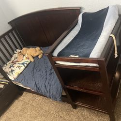 Crib + Changing Table + Clean Mattress 