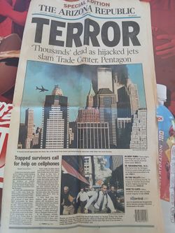 The Arizona Republic 9/11 Special Edition Newspaper