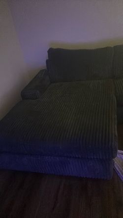 Dark Corduroy Sectional Sofa