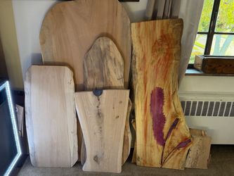 Live Edge Wood Tables & Shelves