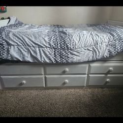 Twin Bed frame w/ trundle