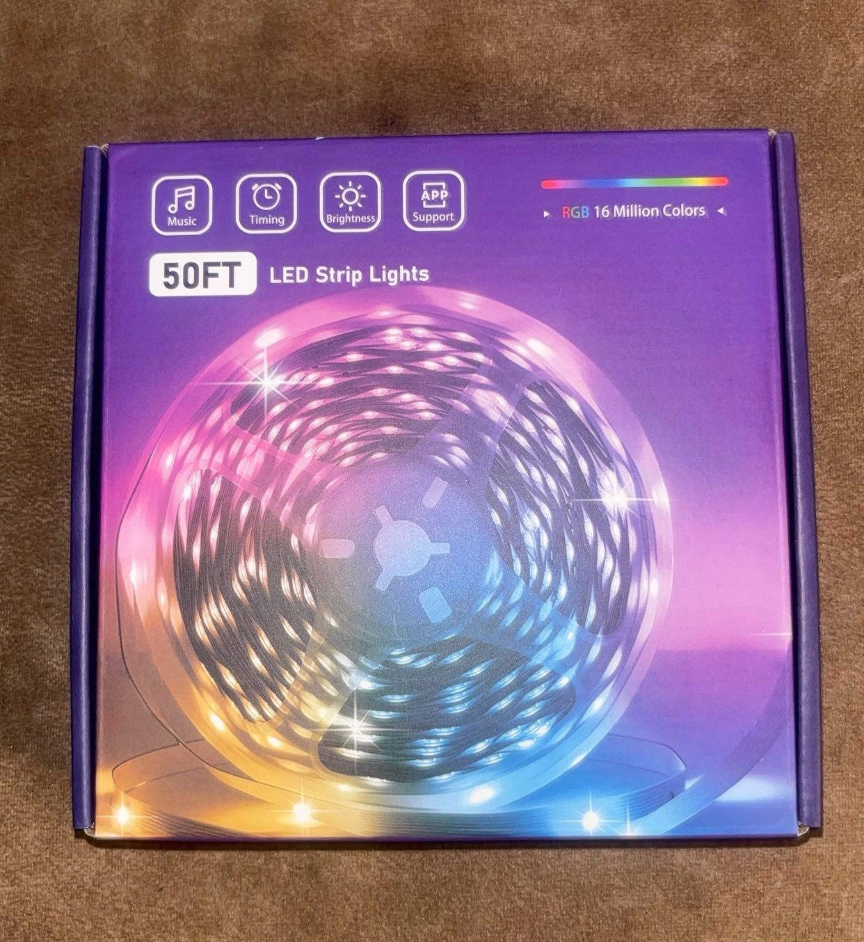 Brand New 50 Ft Led String Light With Music Sync And Mic With Over 16 Million Color