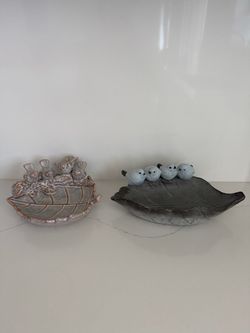 Ceramic bird bowl decor