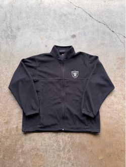 Vintage Oakland Raiders NFL Fleece Jacket Full Zip Black Adult XL