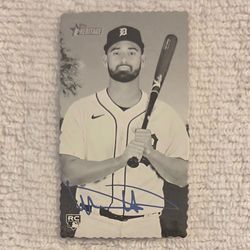 2023 TOPPS HERITAGE #DE-8 RILEY GREENE RC DECKLED EDGE BASEBALL CARD TIGERS