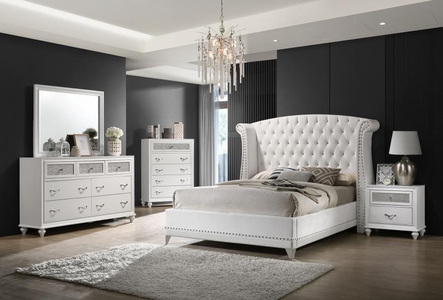 Elegant White Bedroom Set – Perfect for a Luxurious Retreat! 🛋️ Visit us at BetterHomeFurnitures.com for More Exclusive Deals!