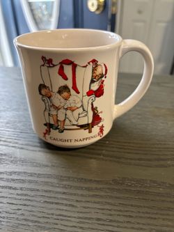 Norman Rockwell 'Caught Napping' Christmas Mug