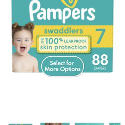 Box  Pampers 88 Count Size 7