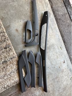 OEM 2017 Audi A4 B9 Interior Trim Set – Complete 7 Piece Gray Oak/Woodgrain