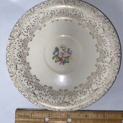 Vintage Vanity Fair Floral Bread And Butter Plate 24k Plated 