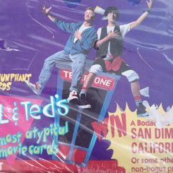 One Box Of Bill And Ted's Excellent Adventure Trading Cards With Gum In Each Pack