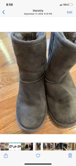 Gray suede size 3 girls uggs