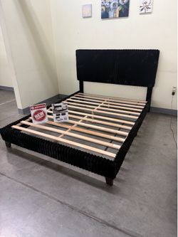 New queen bed frame with mattress