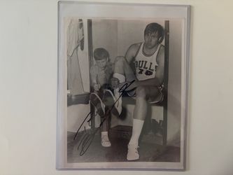 Signed Tom Boerwinkle Chicago Bulls Photo