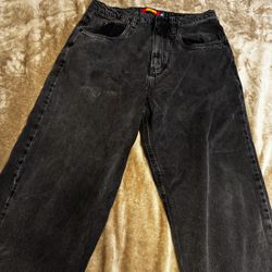 Empyre Black Washed Denim Jeans – Skate Streetwear Style