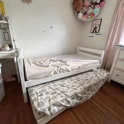 Twin Bed Frame And Mattress With Pull Out