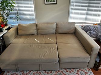 L Shaped 3 Seats Sleeper Sofa with Storage