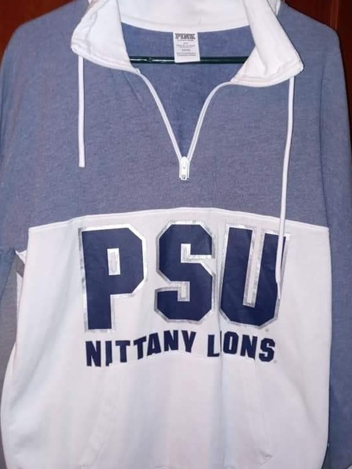 VICTORIA'S SECRET PINK PENN STATE NITTANY LIONS SWEATSHIRT HOODIE SIZE WOMEN'S smal looks like medium $35