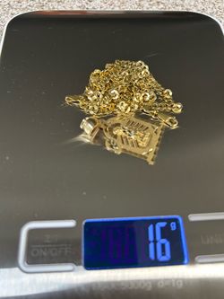10k Gold Cuban Link Chain and Pendant