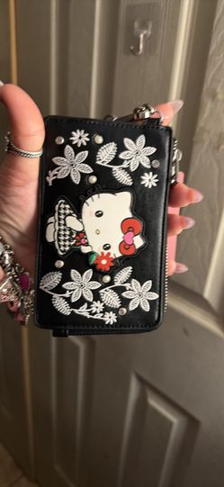 New Hello Kitty Wallet Card Holder Keychain