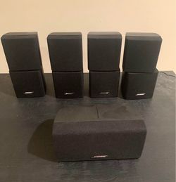 Bose Lifestyle Jewel Double Cube Speakers Acoustimass, Black, Set of 5